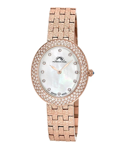 Porsamo Bleu Women's Topaz Angelica Stainless Steel Bracelet Watch 1342CANS