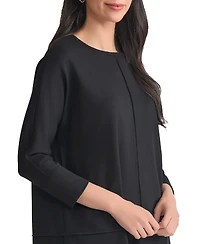 Jones New York Women's Serenity Knit 3/4 Sleeve Tunic Top