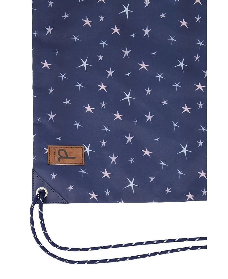 Deux par Deux Little Girl Star Lightweight Everyday Drawstring Bag