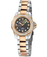 GV2 by Gevril Women's Cortina Swiss Quartz Diamond Two tone Iprg/Ss Stainless Steel Bracelet Watch