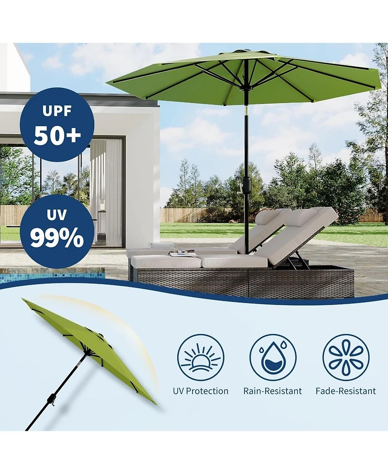 gaomon 10 Ft Outdoor Table Patio Umbrella, Waterproof Uv Protection for Garden, Backyard, Poolside