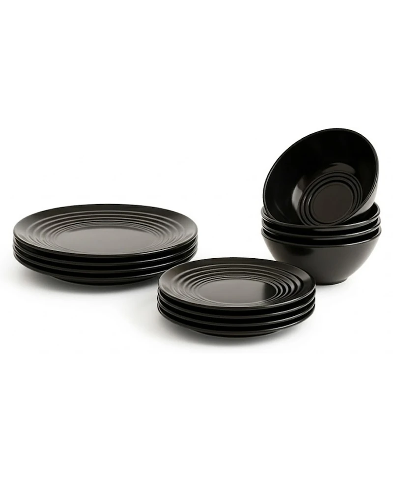 Abode Homewares Barro NewWave Melamine 12-Piece Dinnerware Set