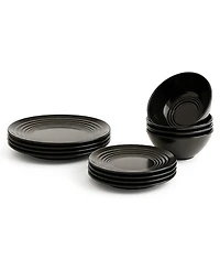 Abode Homewares Barro NewWave Melamine 12-Piece Dinnerware Set