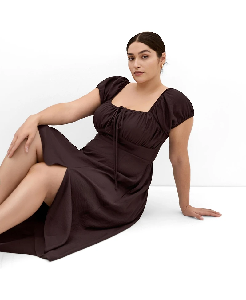 City Chic Plus Abbigail Split Maxi Dress