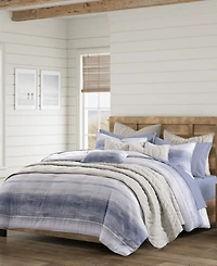 Salt Life Slater Stripe 3-Piece Comforter Set, Full/Queen