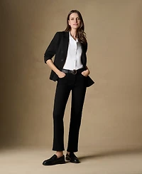 Jones New York Women's Button Front Double Breasted Compression Jacket