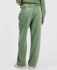 Rebellious One Juniors' Sweet Flowers Fleece Sweatpants