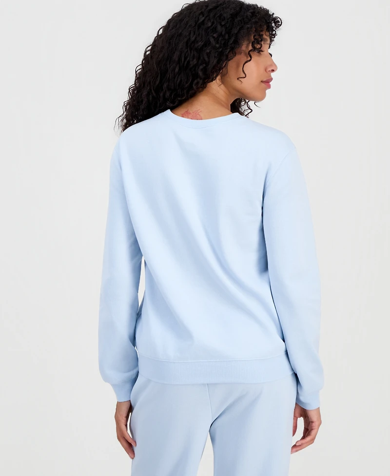 Disney Juniors' Stitch Halloween Fleece Crewneck Pullover