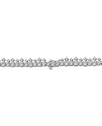Arabella Created Sapphire & Created White Sapphire Necklace in Sterling Silver