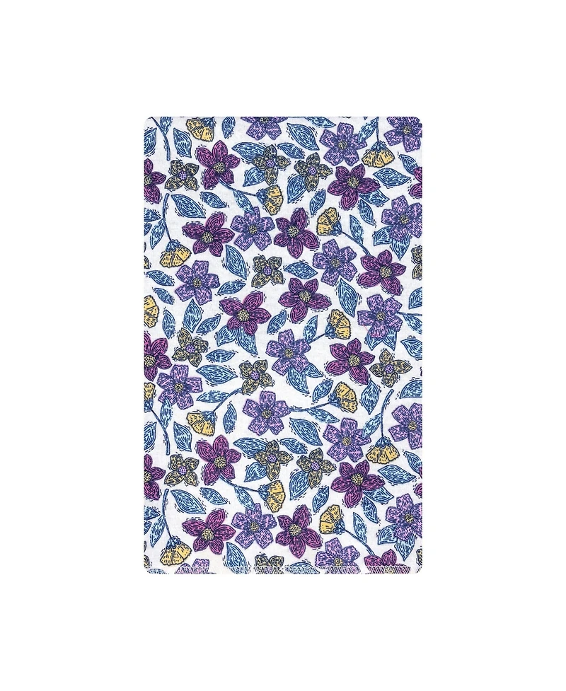 Hudson Baby Girl Cotton Poly Flannel Burp Cloths -Pack