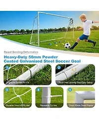 Gnuadz Soccer Goal Backyard Metal 8x6ft Training Equipment Outdoor Sports Gifts