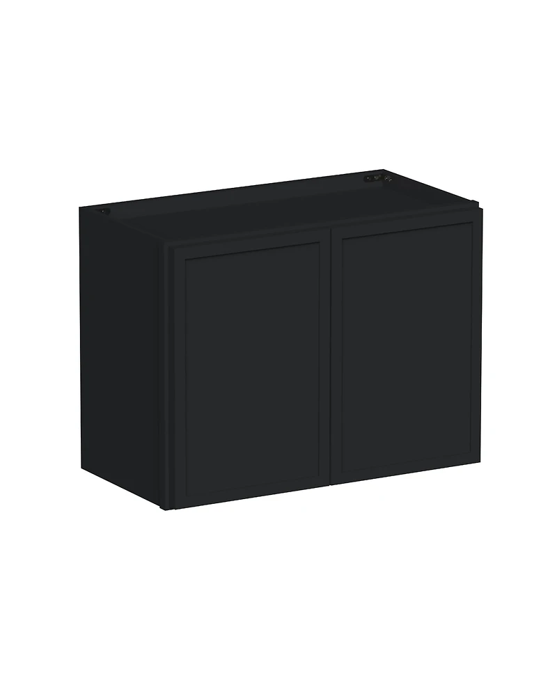Boyel Living 24 Inch x18 Inch Double Door Short Wall Cabinet, Ready to Assemble Kitchen Cabinet with Solid Wood Frame, Soft-Close Slides and Hinge