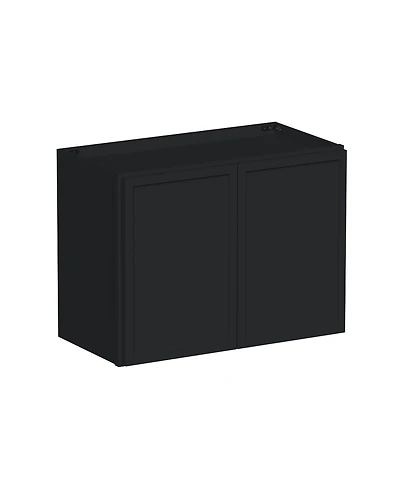 Boyel Living 24 Inch x18 Inch Double Door Short Wall Cabinet, Ready to Assemble Kitchen Cabinet with Solid Wood Frame, Soft-Close Slides and Hinge