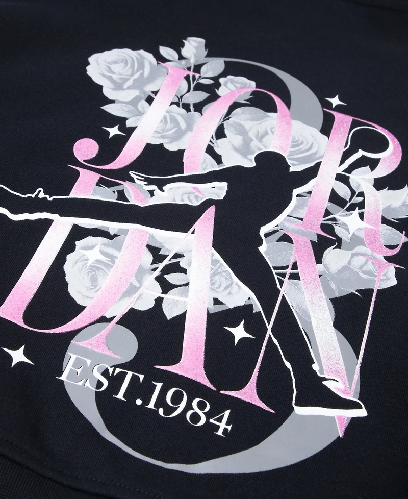 Jordan Girls' 7-16 Floral Stack Pullover Hoodie