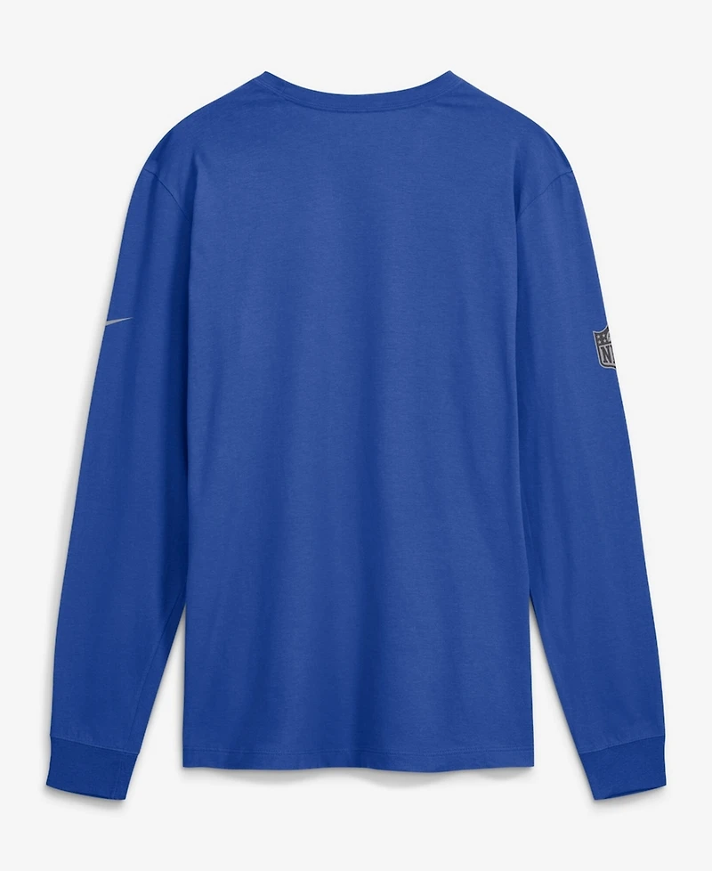 Nike Men's Royal Los Angeles Rams Sideline Bold Arch Star Dri-fit Long Sleeve T-Shirt