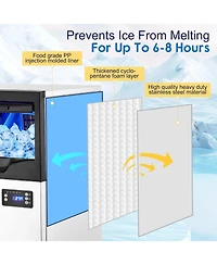 Gaomon 100 lb/24 Hour Commercial Ice Maker with 33 lb Ice Bucket - Water Cooled Undercounter Ice Maker for Restaurant, Bar, Cafe