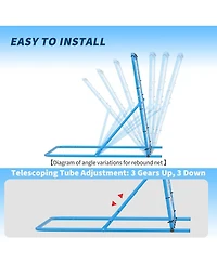 Xo Dual Mode Soccer Goal and Rebounder Net, Adjustable Angle Training Net, Portable Soccer Practice Equipment for Backyard