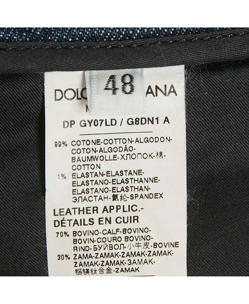 Pre-Owned Dolce & Gabbana Men's Washed Denim Skinny Jeans