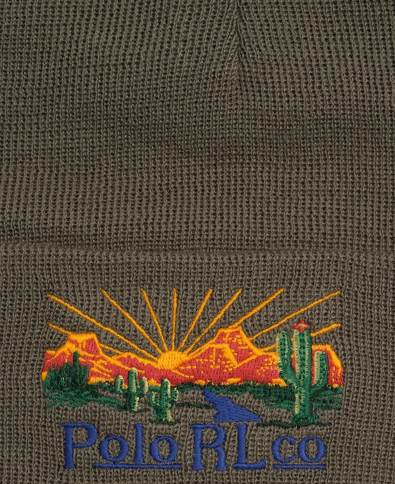 Polo Ralph Lauren Men's Desert Embroidered Beanie Hat