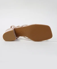Berness Women's Eli Minimal Block Heel Thong Sandals
