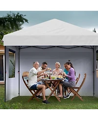 gaomon Outdoor 4-Sidewall 10x10 Pop Up Canopy Tent for Picnics, Camping