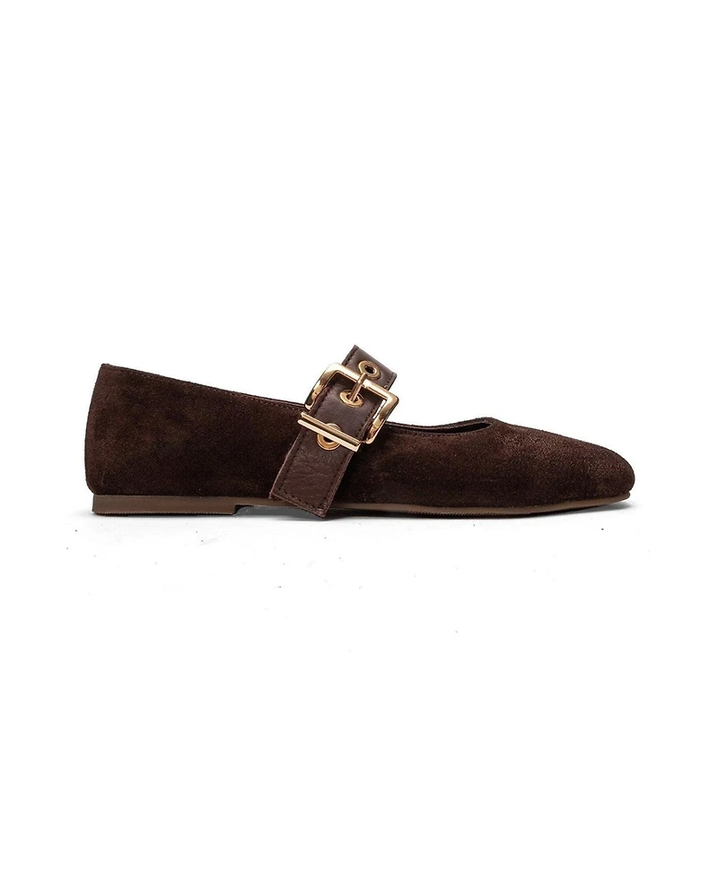 Forever & Always Shoes Women's Jonas Leather Ballet Flat