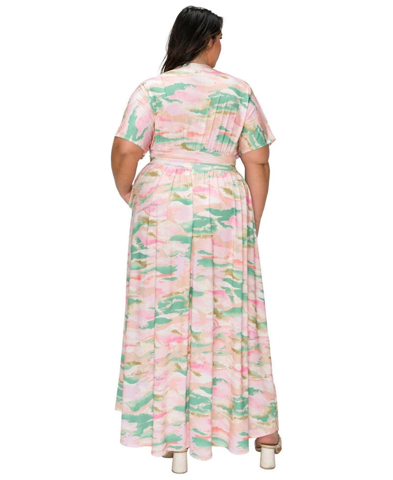L I V D Women's Plus Reverie Empire Waist Dress