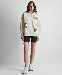Dkny Sport Women's Campus Patch Quarter-Zip Sweatshirt