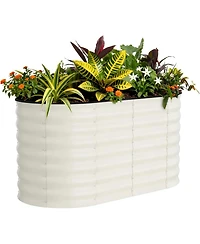 Xo 4x2x2FT Galvanized Raised Garden Bed, Metal Planter Box for Vegetables Flowers Herbs, Rust-Resistant Outdoor Garden Bed