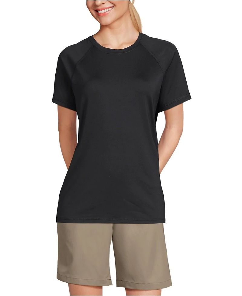 Lands' End Women's School Uniform Short Sleeve Active Tee