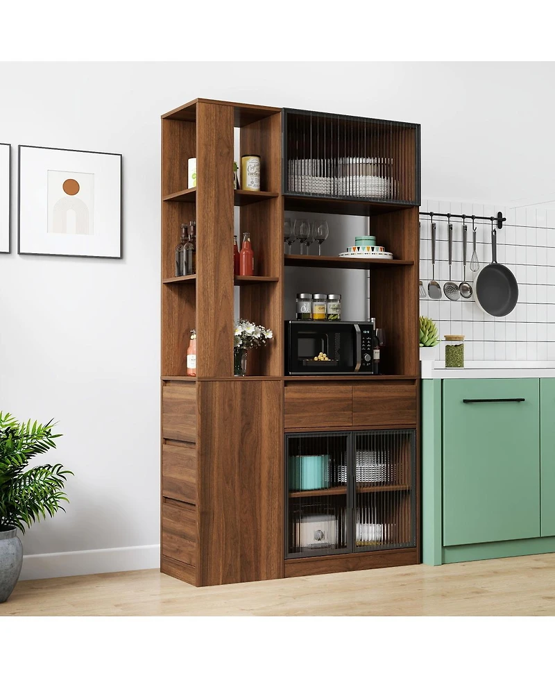 Streamdale Furniture Tall Storage Cabinet with Multi-functional Space