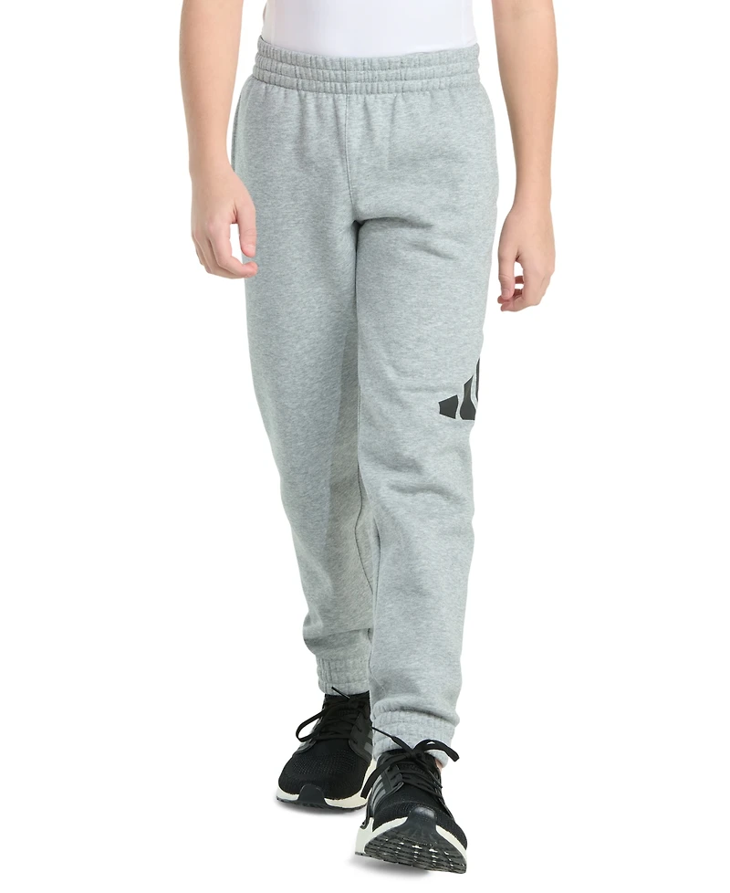 adidas Boys' 8-20 Elastic Waistband Essential Fleece Heather Pant