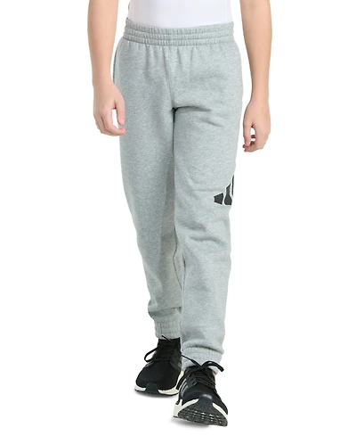 adidas Boys' 8-20 Elastic Waistband Essential Fleece Heather Pant