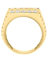 Effy Collection Men's Lab-Grown Diamond (1-7/8 ct. t.w.) Ring in 14k Gold-Plated Sterling Silver