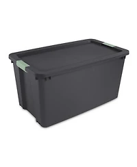 Sterilite 4 Pack 45 Gallon Wheeled Latch Tote, Stackable Plastic Storage Bin
