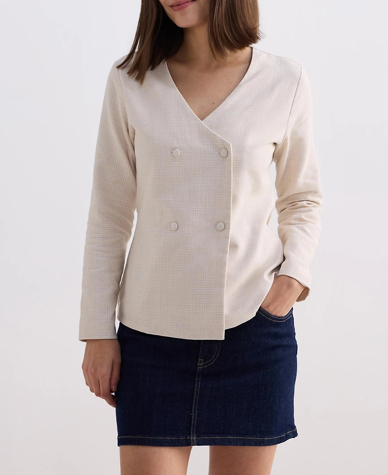 Reistor Women's Fitted Cotton Tweed Jacket
