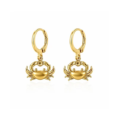Dloria Coastal Crab Huggie Dangle Earrings