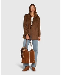 Belle & Bloom Women's Charmer Faux Suede Blazer