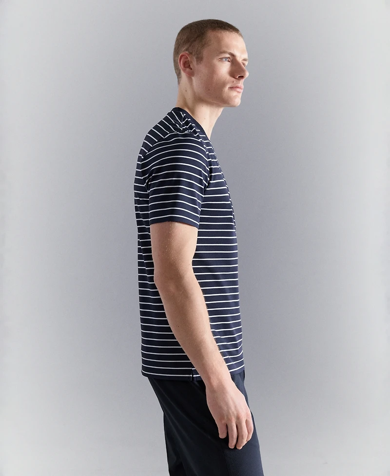 Mango Men's Coolmax Slim-Fit Striped T-Shirt