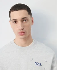 Mango Men's Cotton Printed Sweatshirt