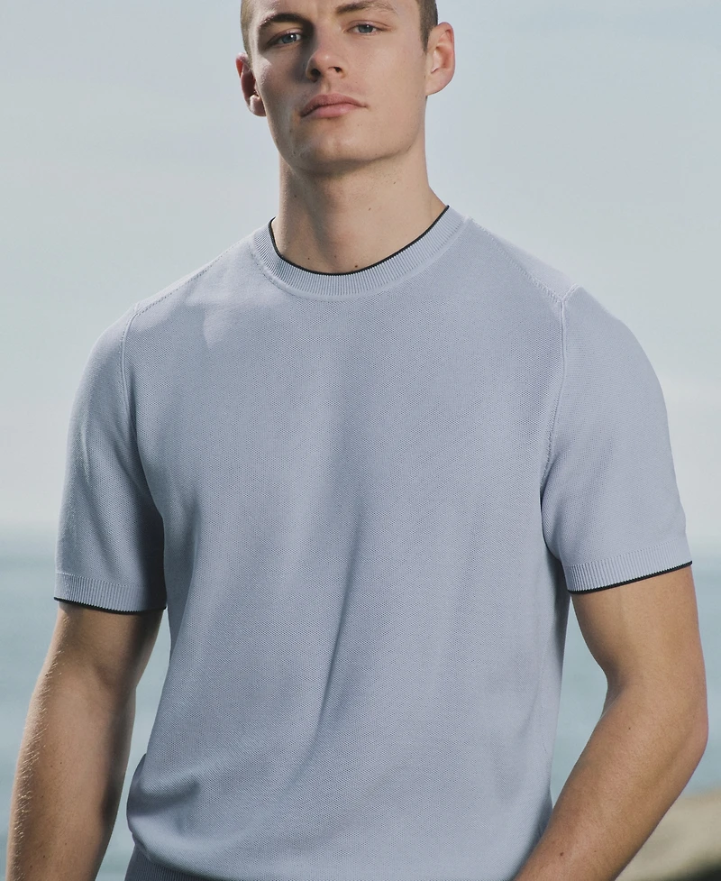 Mango Men's Combined Knitted T-Shirt