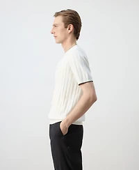 Mango Men's Fine-Knit Cotton T-Shirt