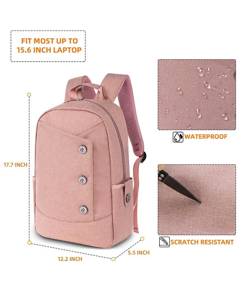 Lovevook 15.6 Inch Waterproof Laptop Backpack, Lightweight Travel Backpack with Padded Compartment for Men and Women