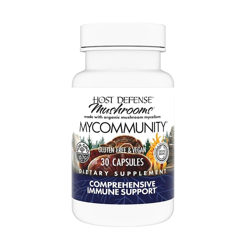 Host Defense MyCommunity Capsules - 17 Species Blend Mushroom Supplement for Immune Support