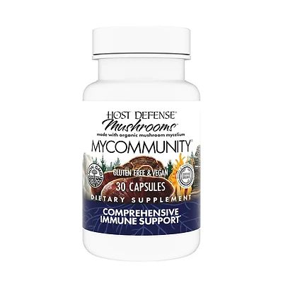 Host Defense MyCommunity Capsules - 17 Species Blend Mushroom Supplement for Immune Support