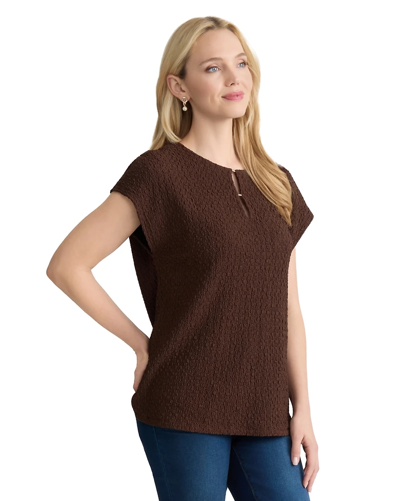 Jones New York Women's Extended Shoulder Top