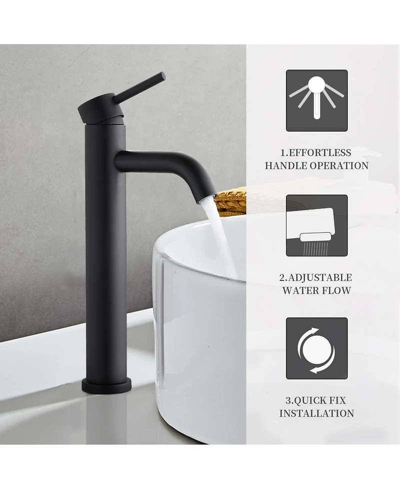 Phying Single Hole Single Handle Bathroom Sink Faucet, Modern Design, Easy to Install