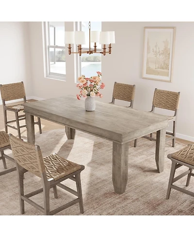 gaomon Kitchen Table Farmhouse Dining Table for 6-8 People 71in Long Grey Kitchen Tables