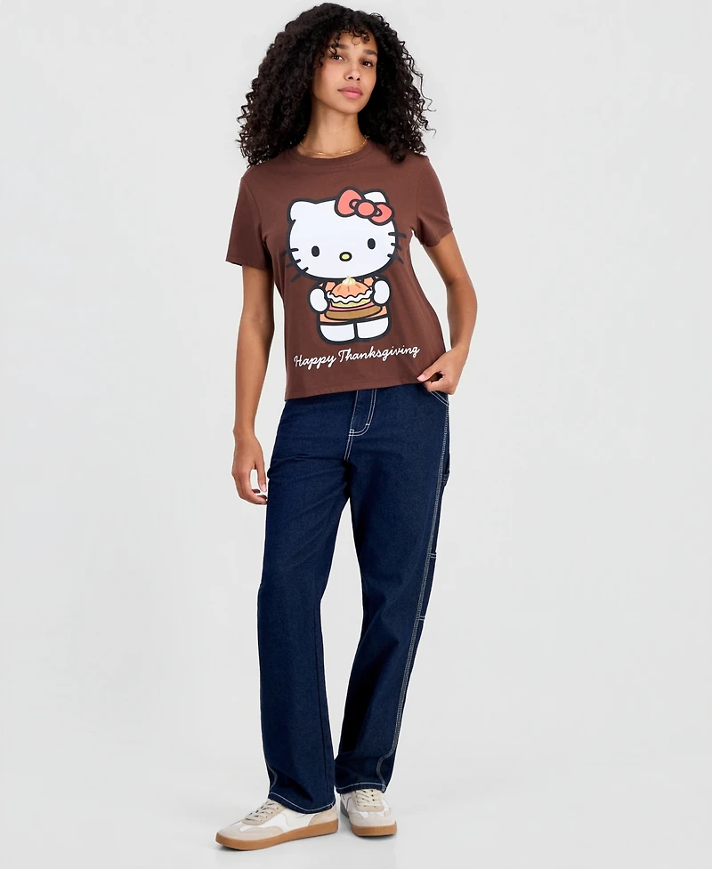 Sanrio Juniors' Hello Kitty Thanksgiving Crewneck Tee