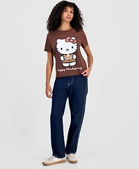 Sanrio Juniors' Hello Kitty Thanksgiving Crewneck Tee